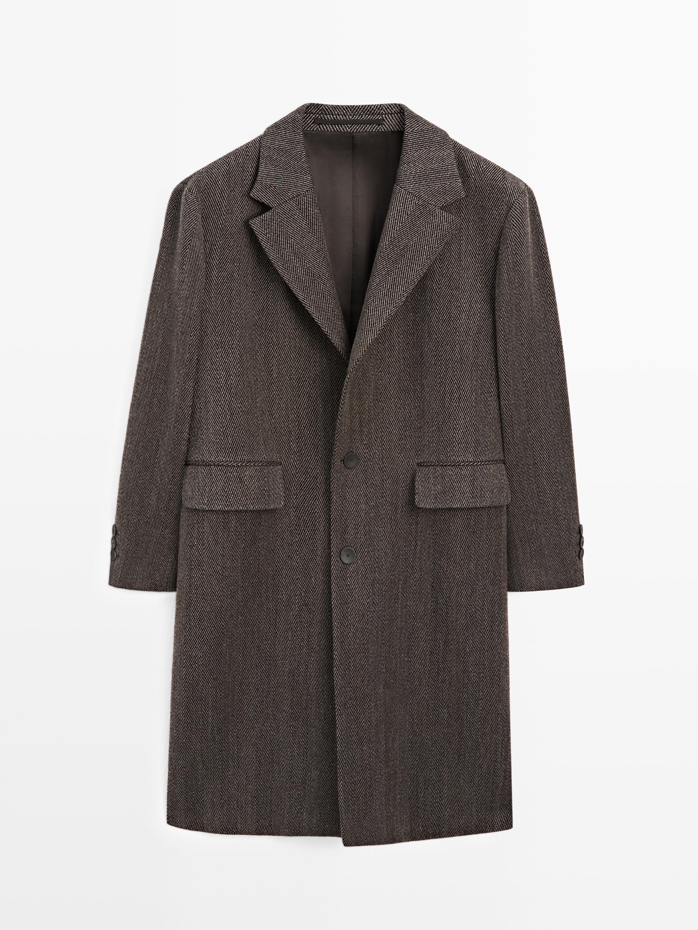 Long herringbone coat - LIMITED
